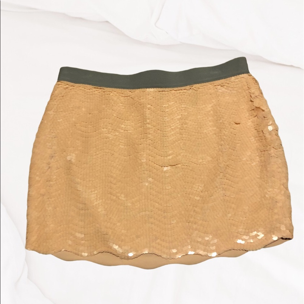Blush pink sequin skirt